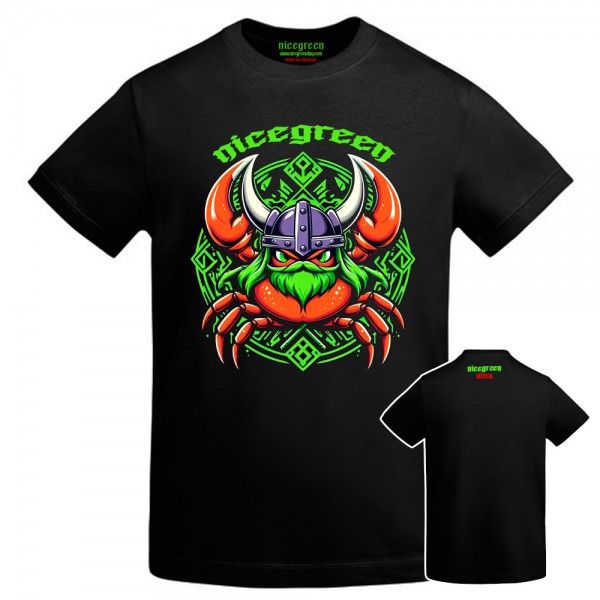 Camiseta Nicegreen Viking Crab - 100% Algodón